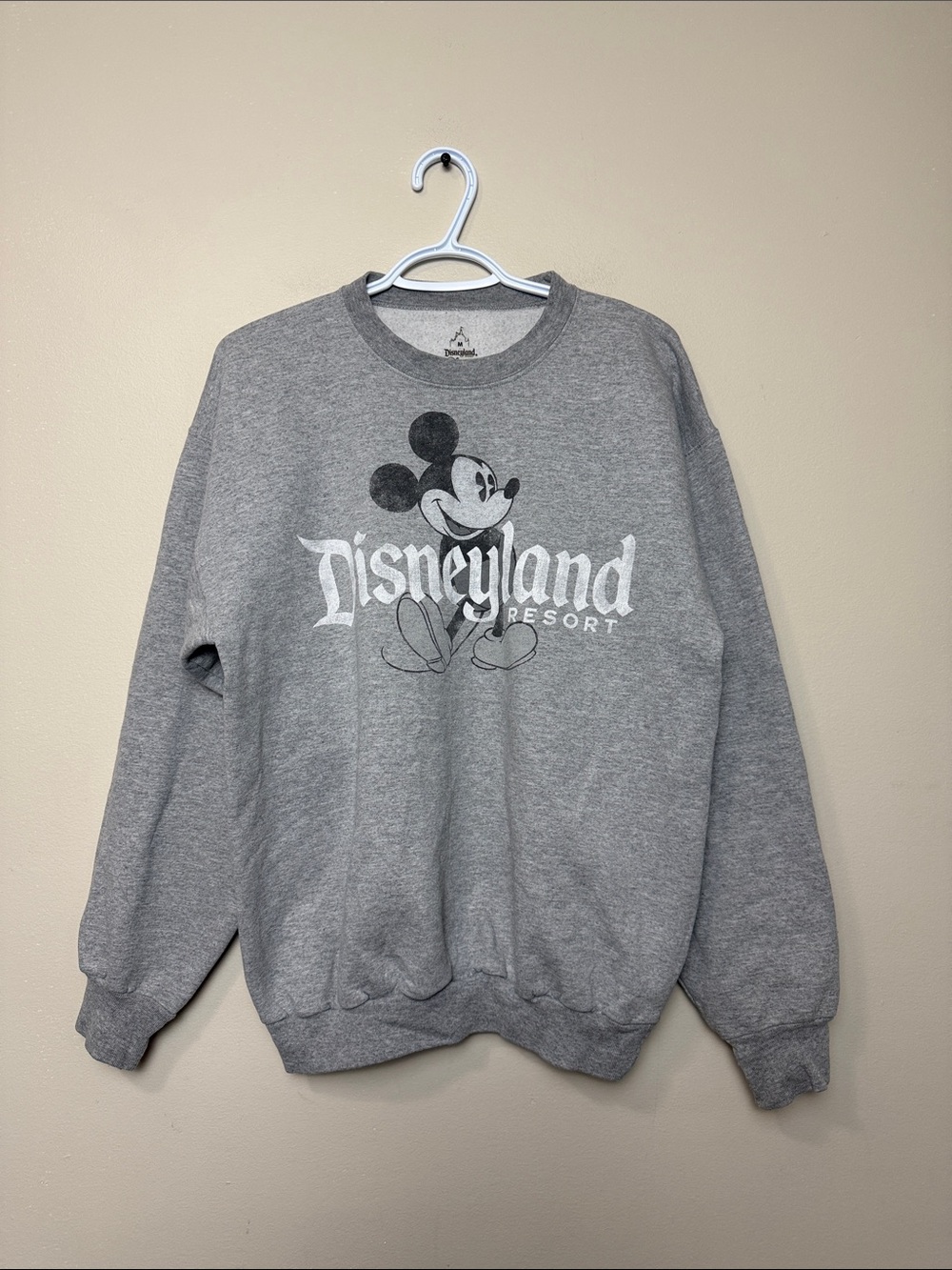 Disney Gray Disneyland Resort Mickey Crewneck Sweatshirt size M